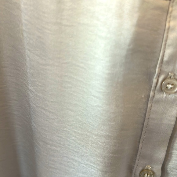 Shimmery, gold, sleeveless knee, link, shirt with side slits, brand Ro&De size L - Picture 4 of 5